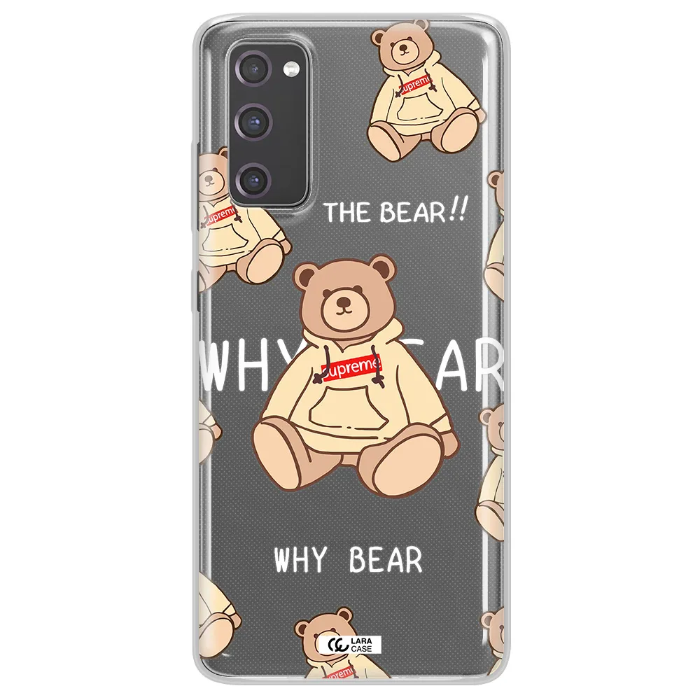 A Pattern Of A Teddy Bear Samsung S20 Fe Clear Tpu Case