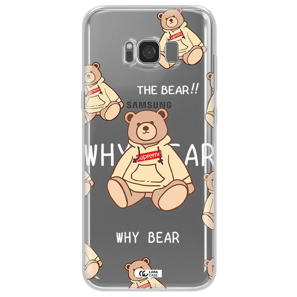 A Pattern Of A Teddy Bear Samsung S8 Plus Clear Tpu Case