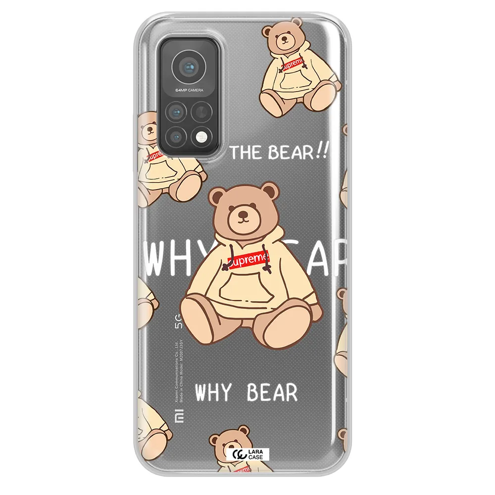 A Pattern Of A Teddy Bear Xiaomi Mi 10 T Pro Clear Tpu Case