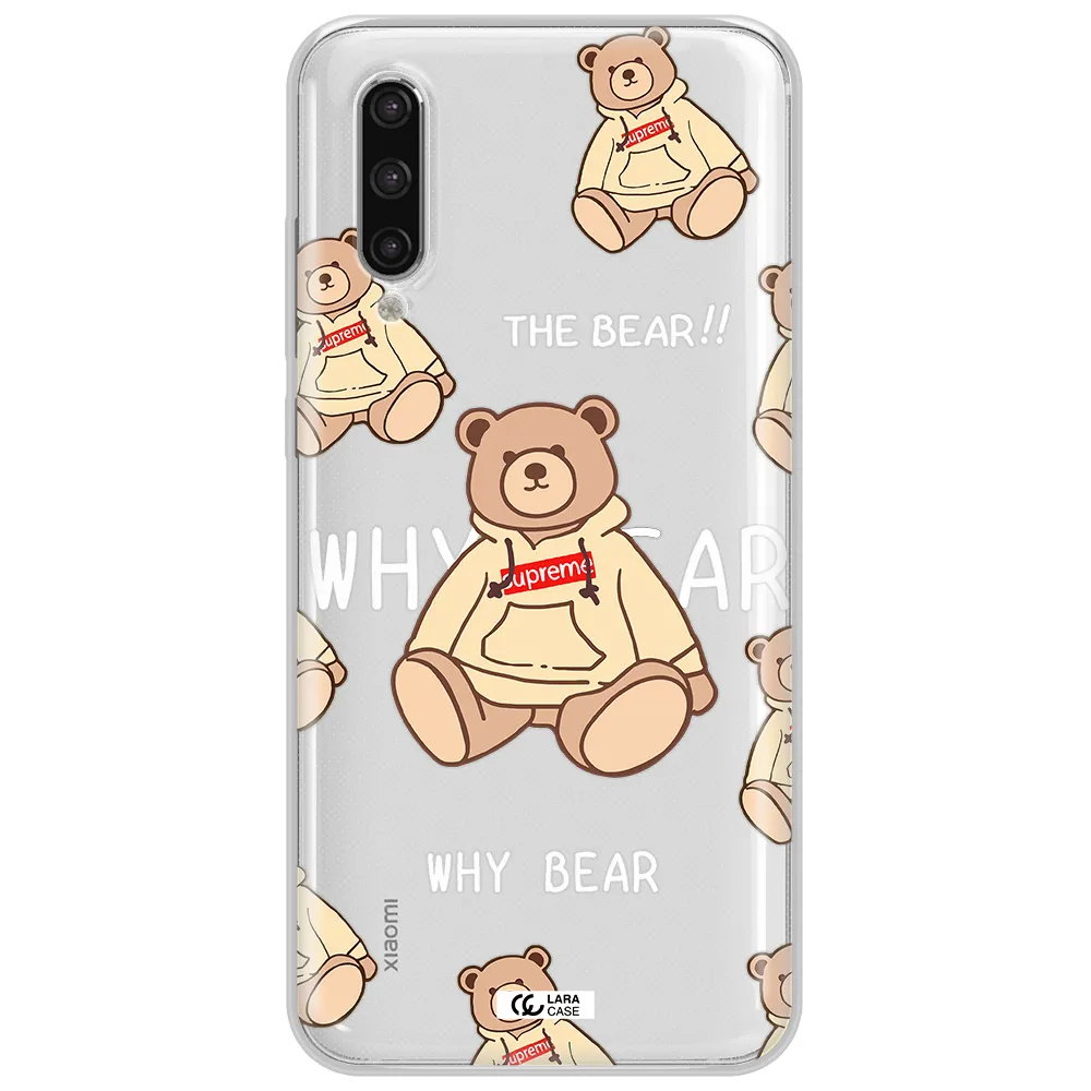 A Pattern Of A Teddy Bear Xiaomi Mi 9 Lite Clear Tpu Case