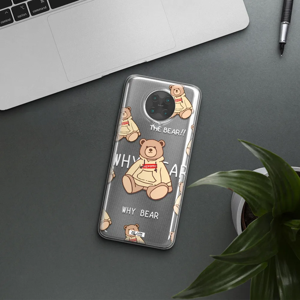 A Pattern Of A Teddy Bear Xiaomi Poco F2 Pro Clear Tpu Case