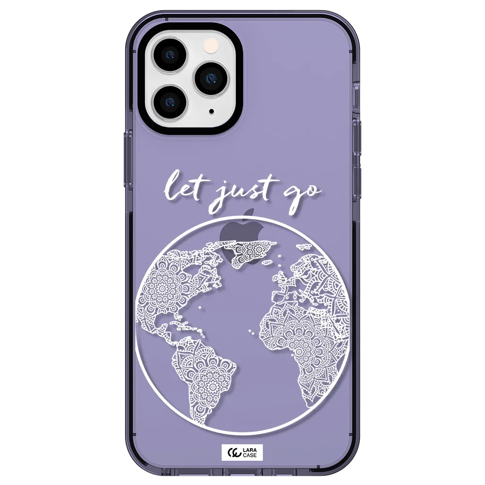 a white background with a circle Apple iPhone 11 pro max impact Lilac Case