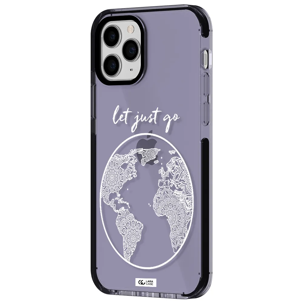 a white background with a circle Apple iPhone 11 pro max impact Lilac Case