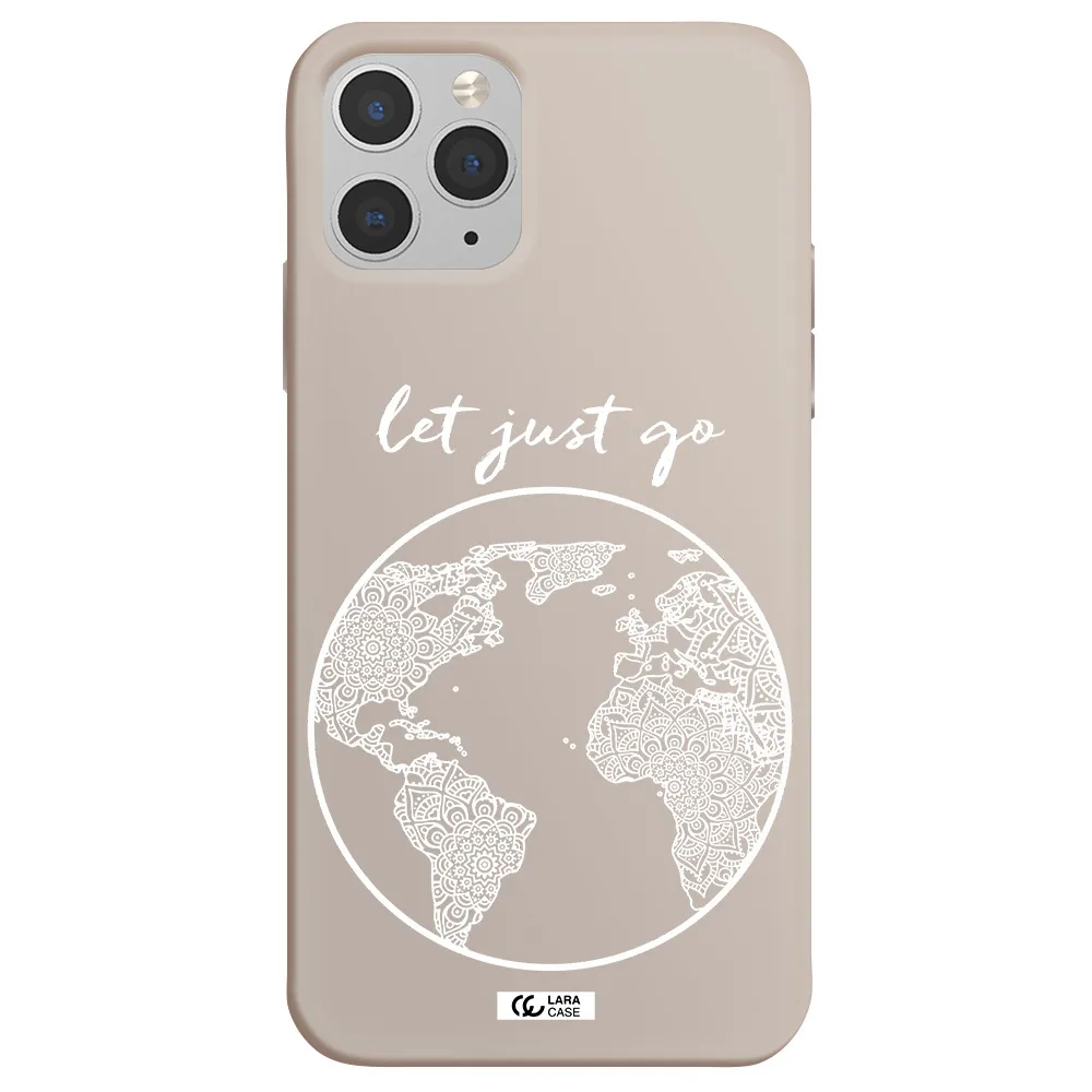 a white background with a circle Apple iPhone 11 pro Silicone Stone Case