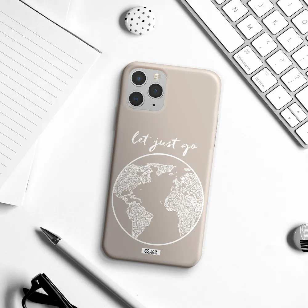 a white background with a circle Apple iPhone 11 pro Silicone Stone Case