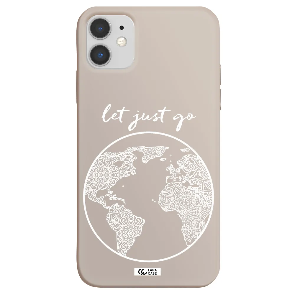 a white background with a circle Apple iPhone 11 Silicone Stone Case