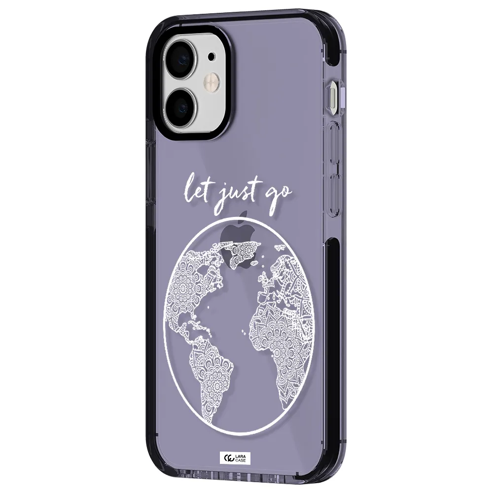 a white background with a circle Apple iPhone 12 mini impact Lilac Case