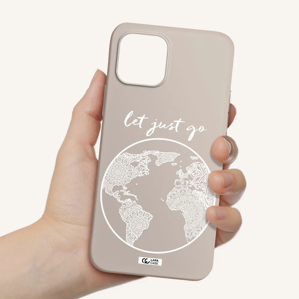 a white background with a circle Apple iPhone 12 mini Silicone Stone Case