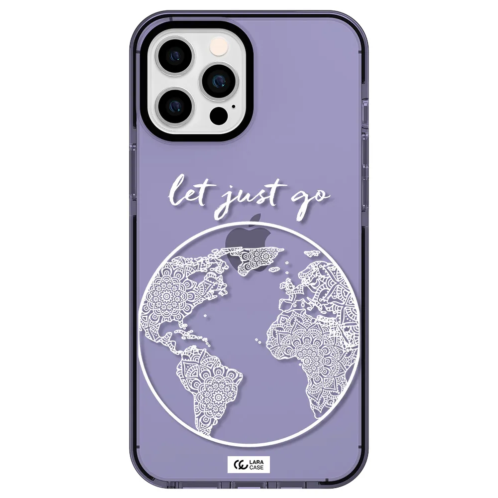 a white background with a circle Apple iPhone 12 pro max impact Lilac Case