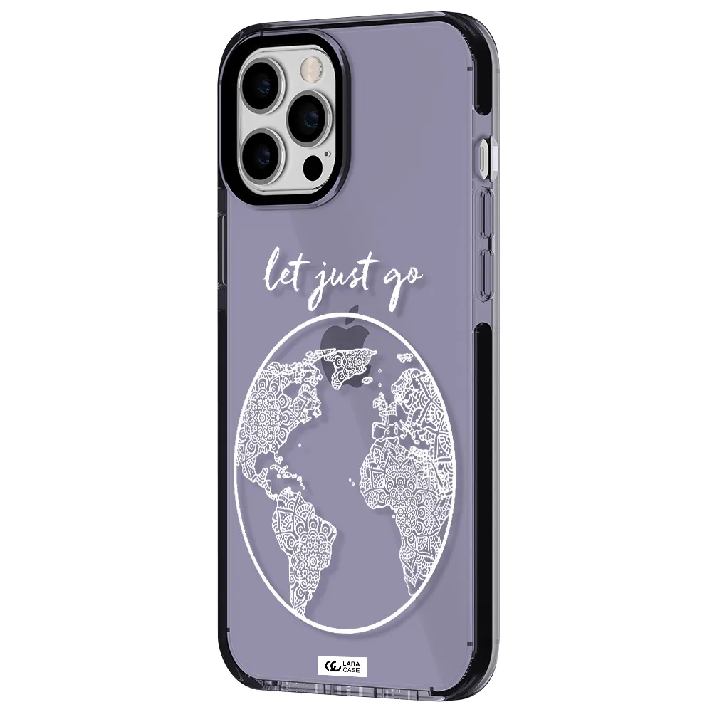 a white background with a circle Apple iPhone 12 pro max impact Lilac Case
