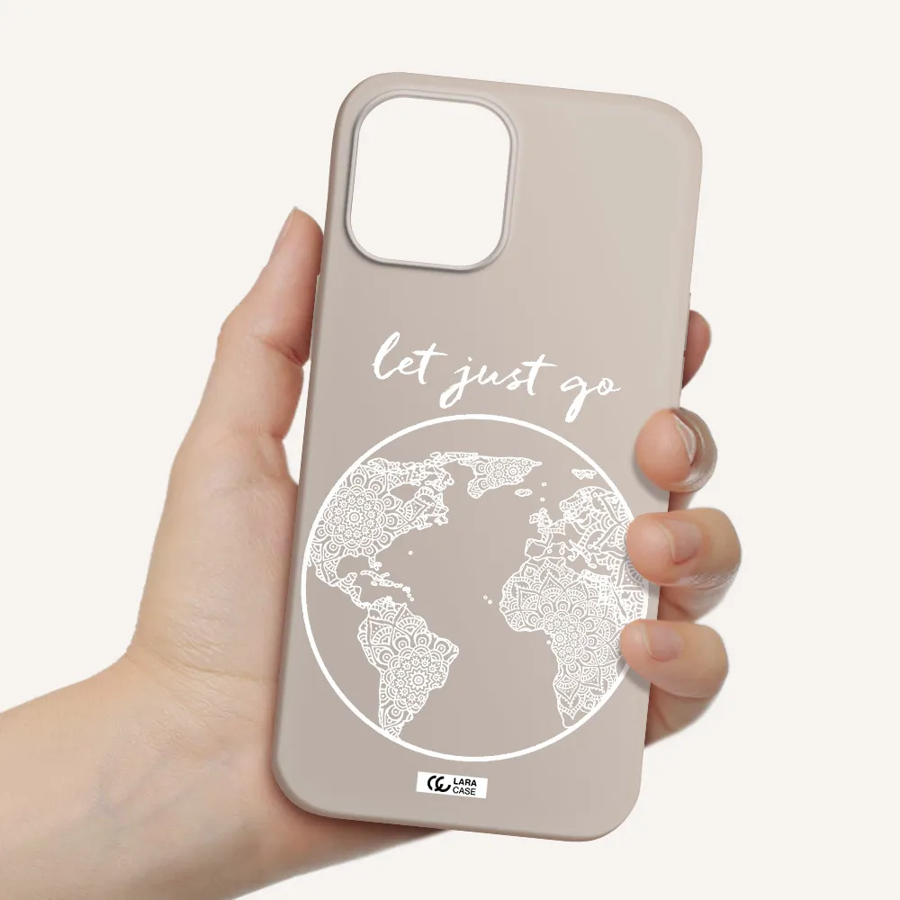 a white background with a circle Apple iPhone 12 pro Silicone Stone Case