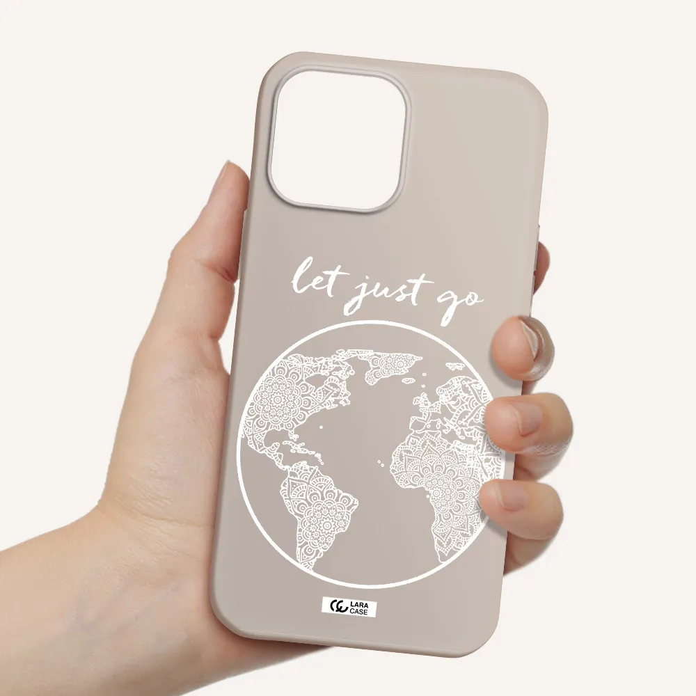 a white background with a circle Apple iPhone 13 Pro Silicone Stone Case