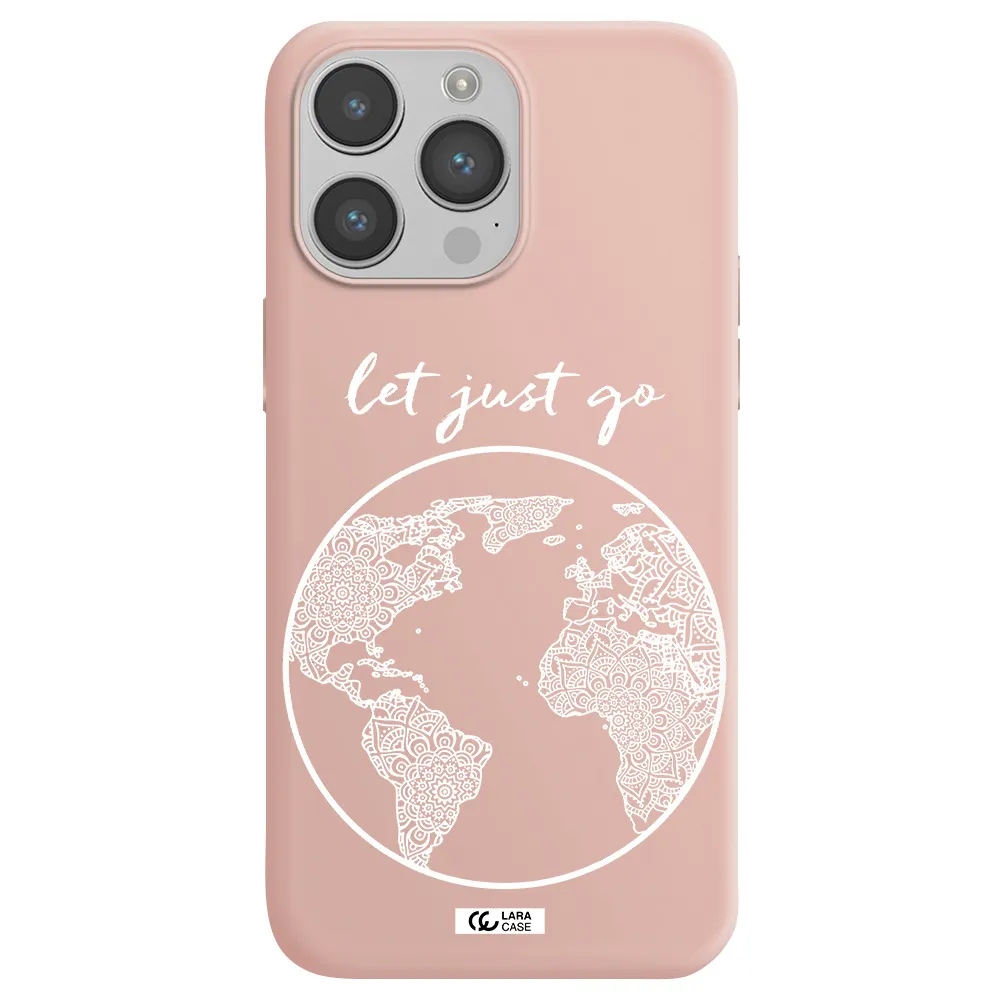 a white background with a circle Apple iPhone 14 pro Silicone pastel pink Case