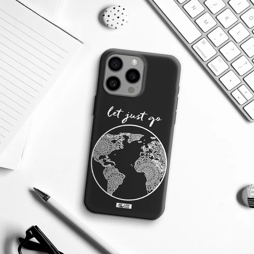 a white background with a circle Apple Iphone 15 Pro max Silicone black Case