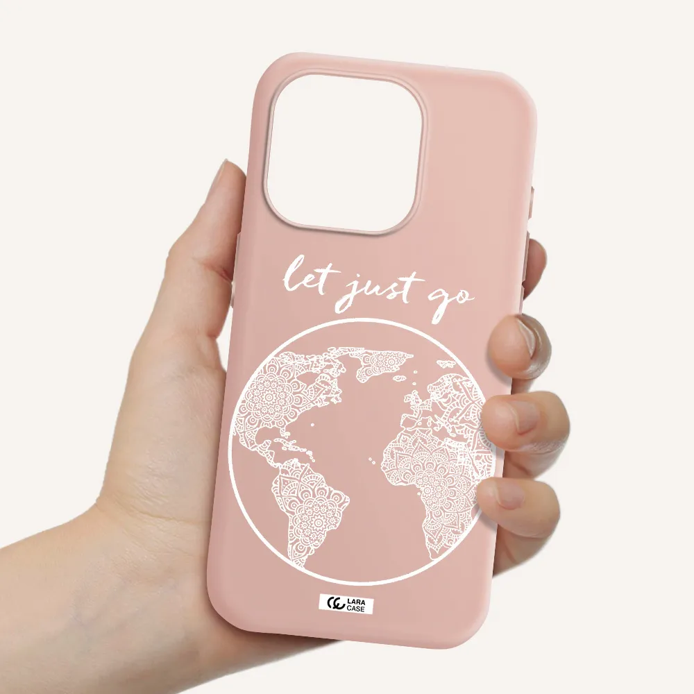 A White Background With A Circle Apple Iphone 15 Pro Silicone Pastel Pink Case