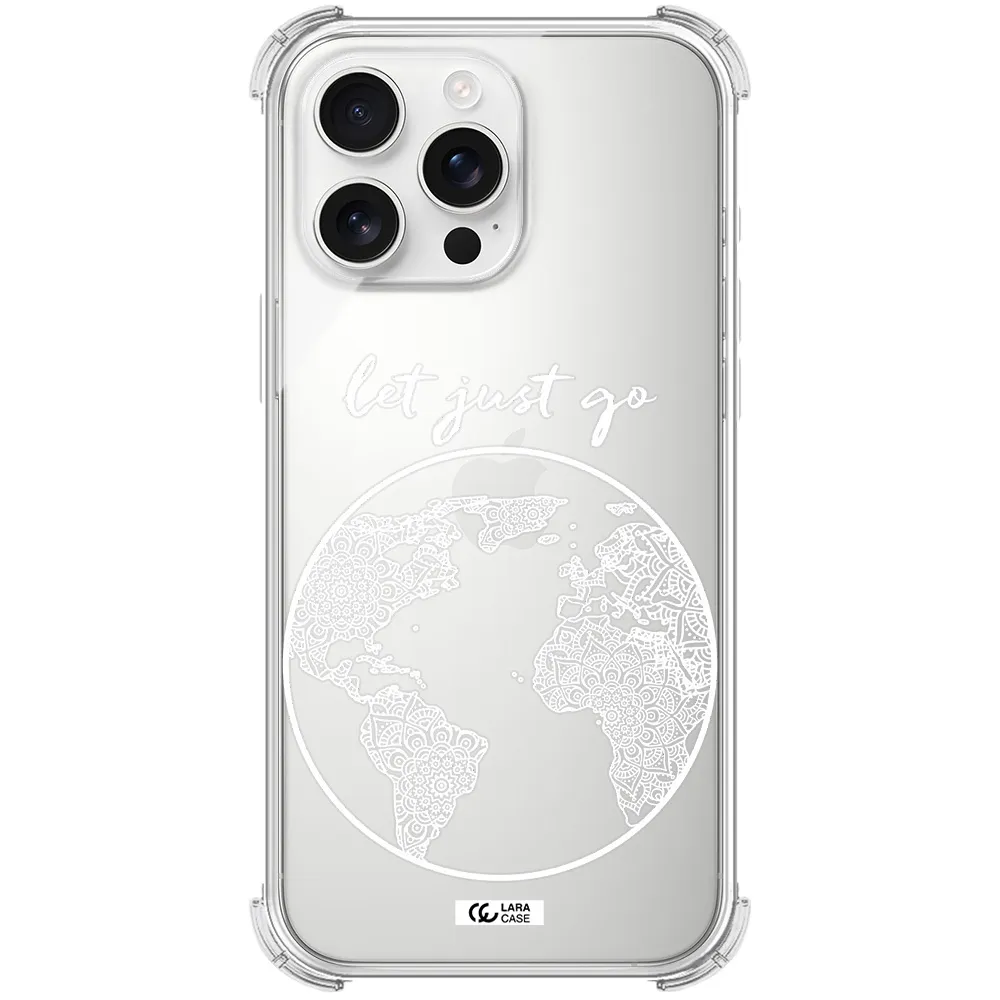 A White Background With A Circle Apple Iphone 16 Pro Max Clear Pc Case