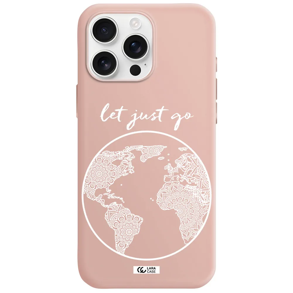 A White Background With A Circle Apple Iphone 16 Pro Max Silicone Pastel Pink Case