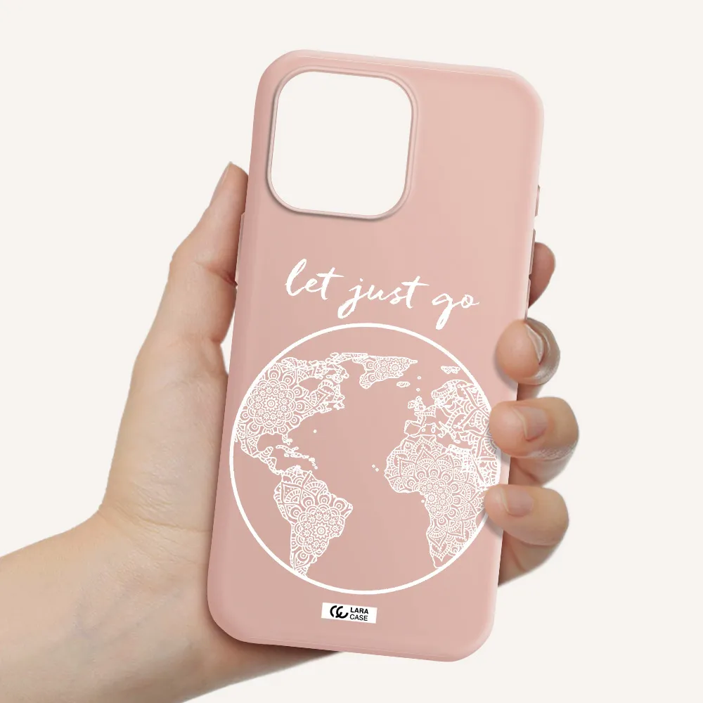 A White Background With A Circle Apple Iphone 16 Pro Max Silicone Pastel Pink Case