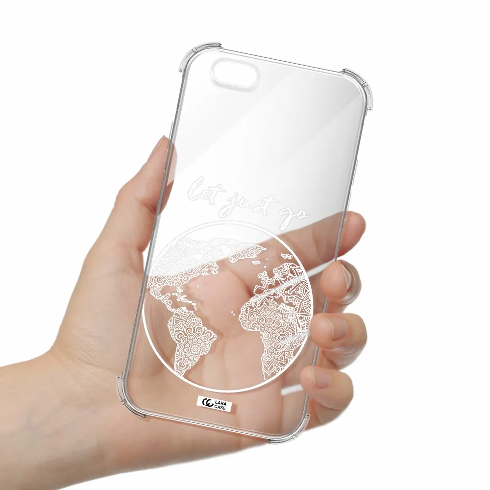 a white background with a circle Apple iPhone 6 Clear PC Case