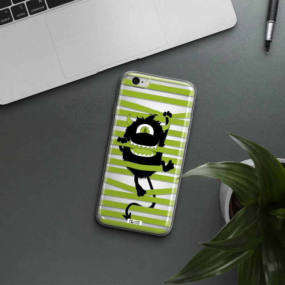 a white background with a circle Apple iPhone 6 plus Clear TPU Case