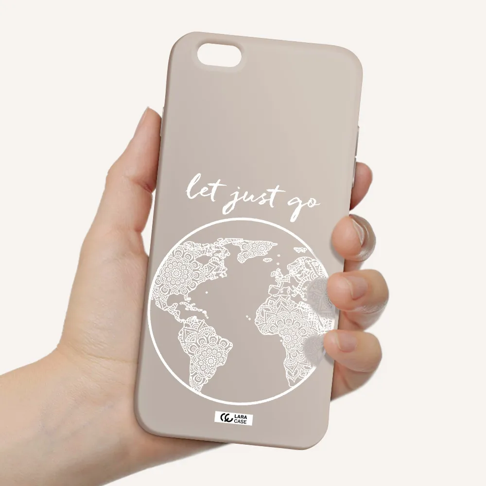 a white background with a circle Apple iPhone 6 plus Silicone Stone Case
