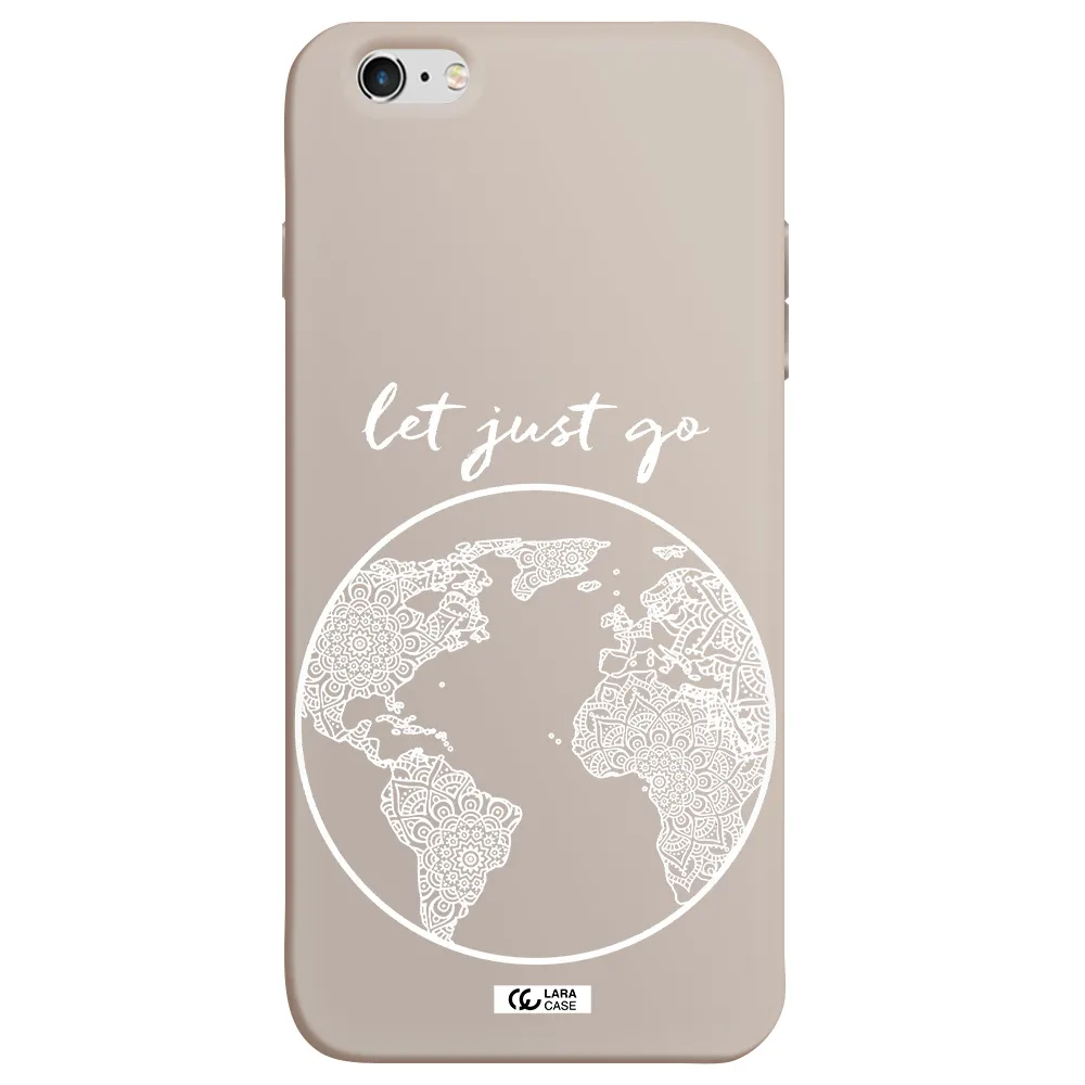 a white background with a circle Apple iPhone 6S Silicone Stone Case