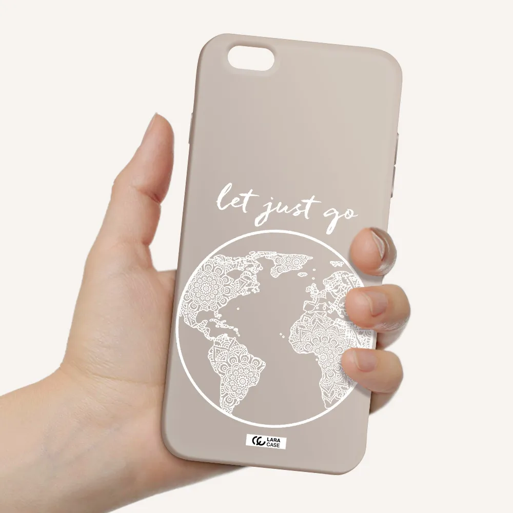 a white background with a circle Apple iPhone 6S Silicone Stone Case