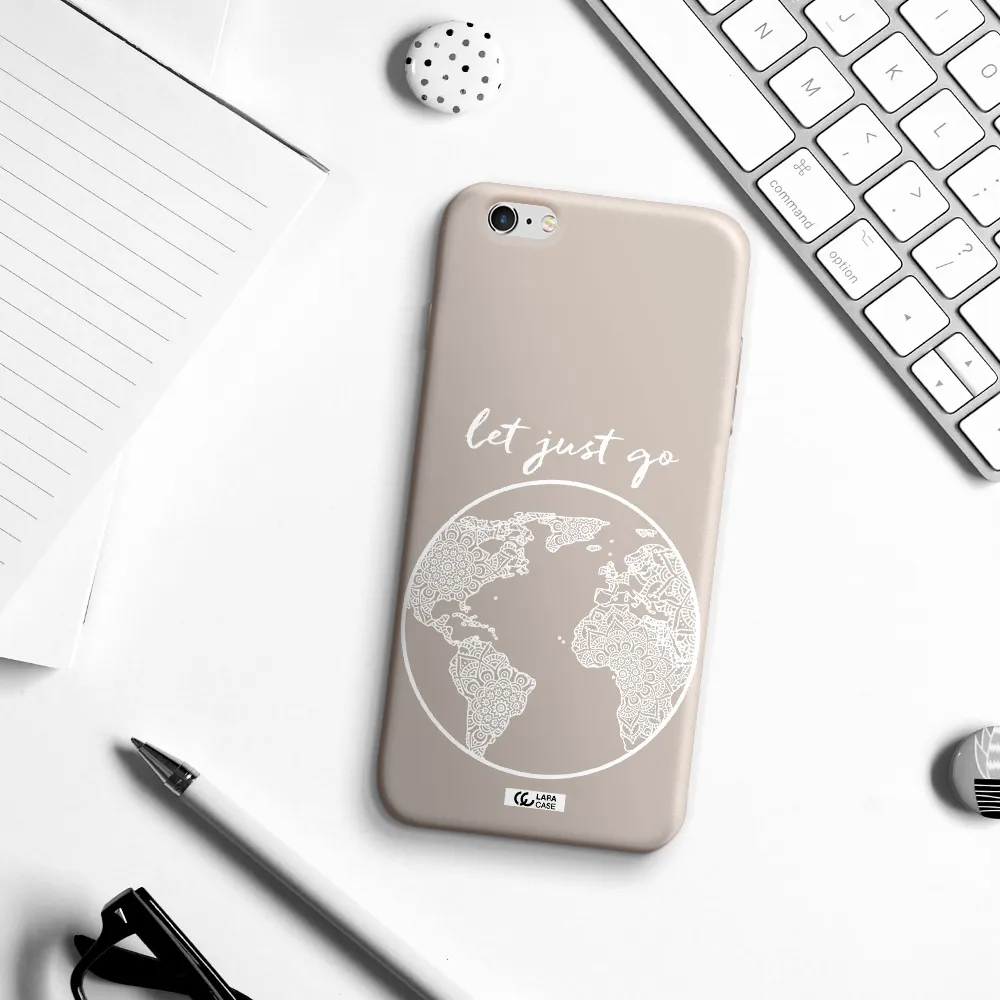a white background with a circle Apple iPhone 6S Silicone Stone Case