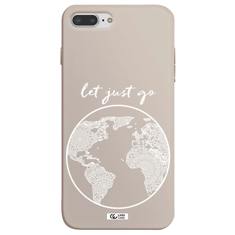 a white background with a circle Apple iPhone 8 plus Silicone Stone Case