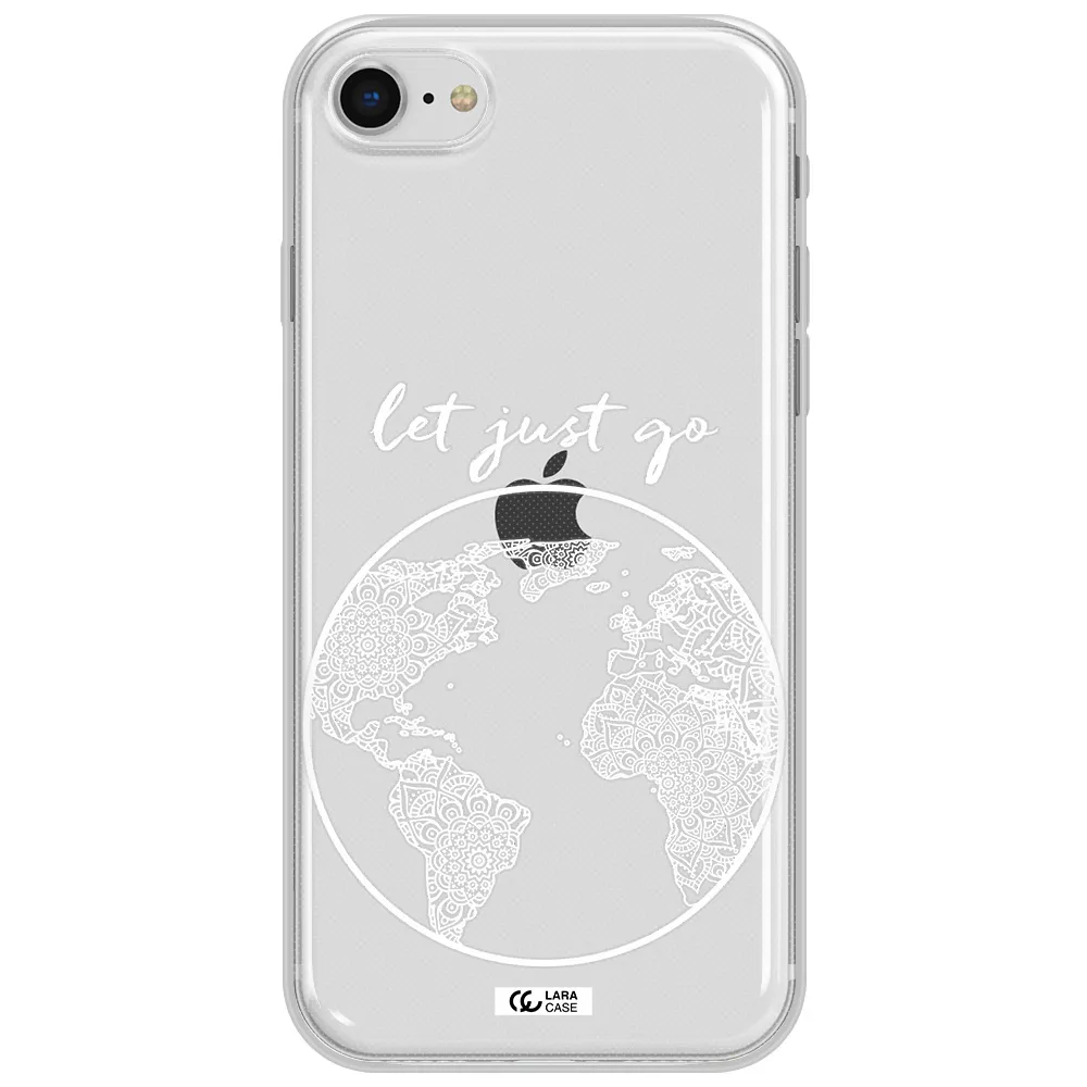 A White Background With A Circle Apple Iphone Se 2020 Clear Tpu Case