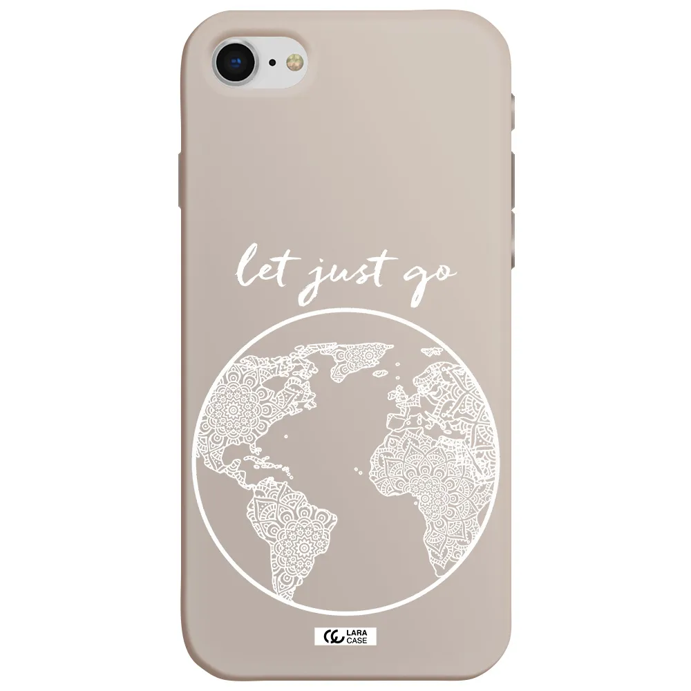 a white background with a circle Apple iPhone se 2020 Silicone Stone Case