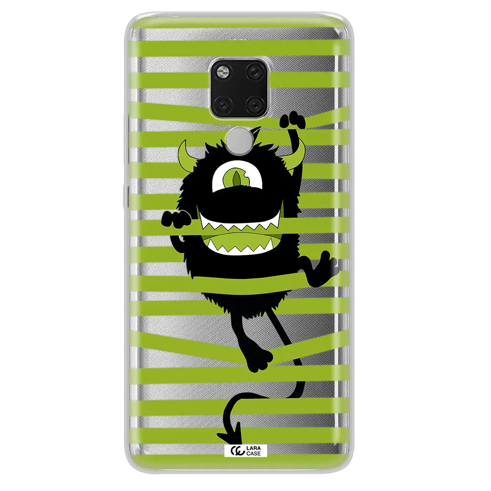 a white background with a circle Huawei Mate 20X Clear TPU Case