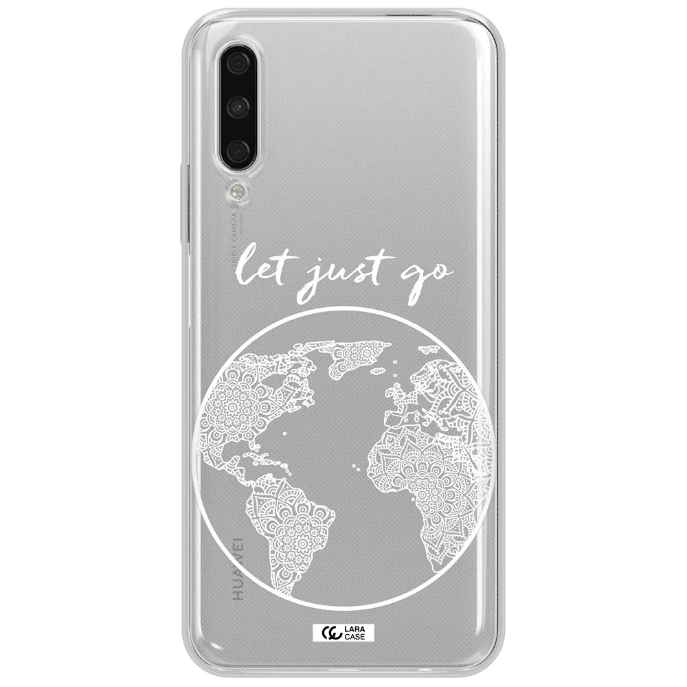 A White Background With A Circle Huawei Y9S Clear Tpu Case