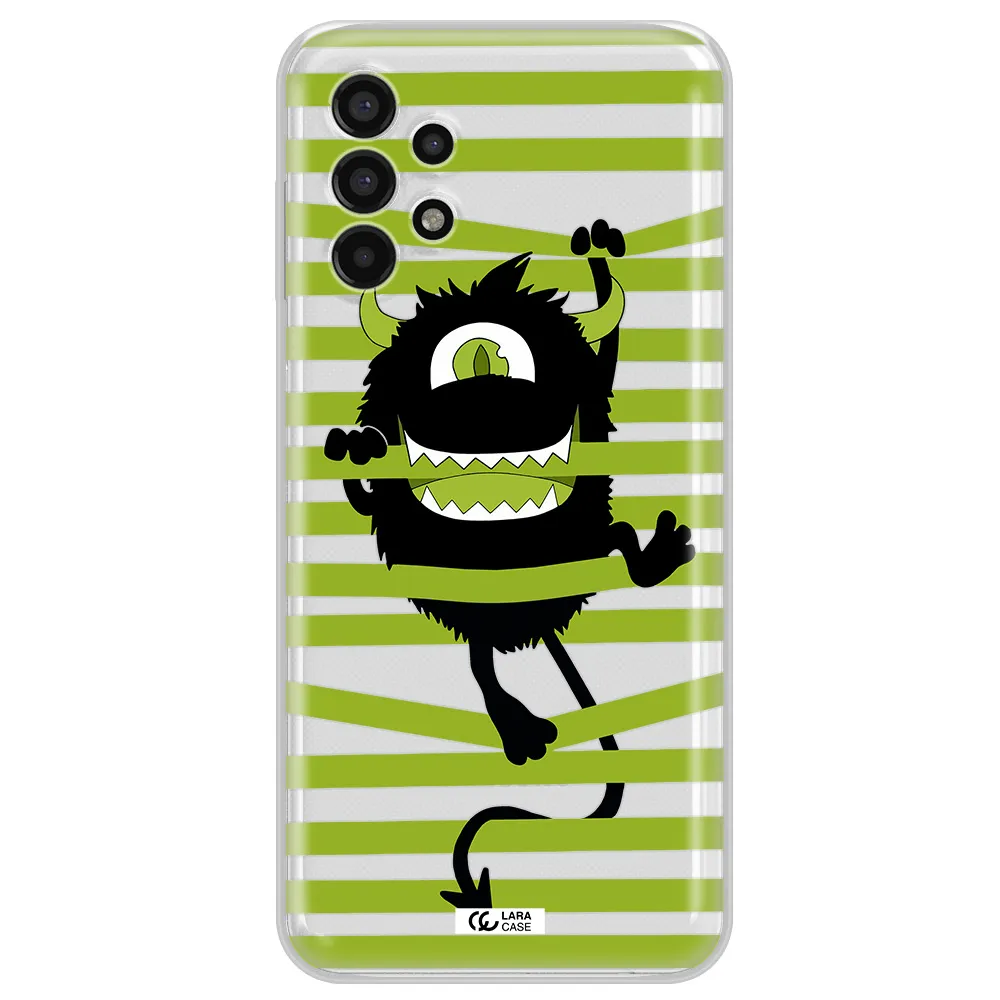 a white background with a circle Samsung A13 4g Clear TPU Case