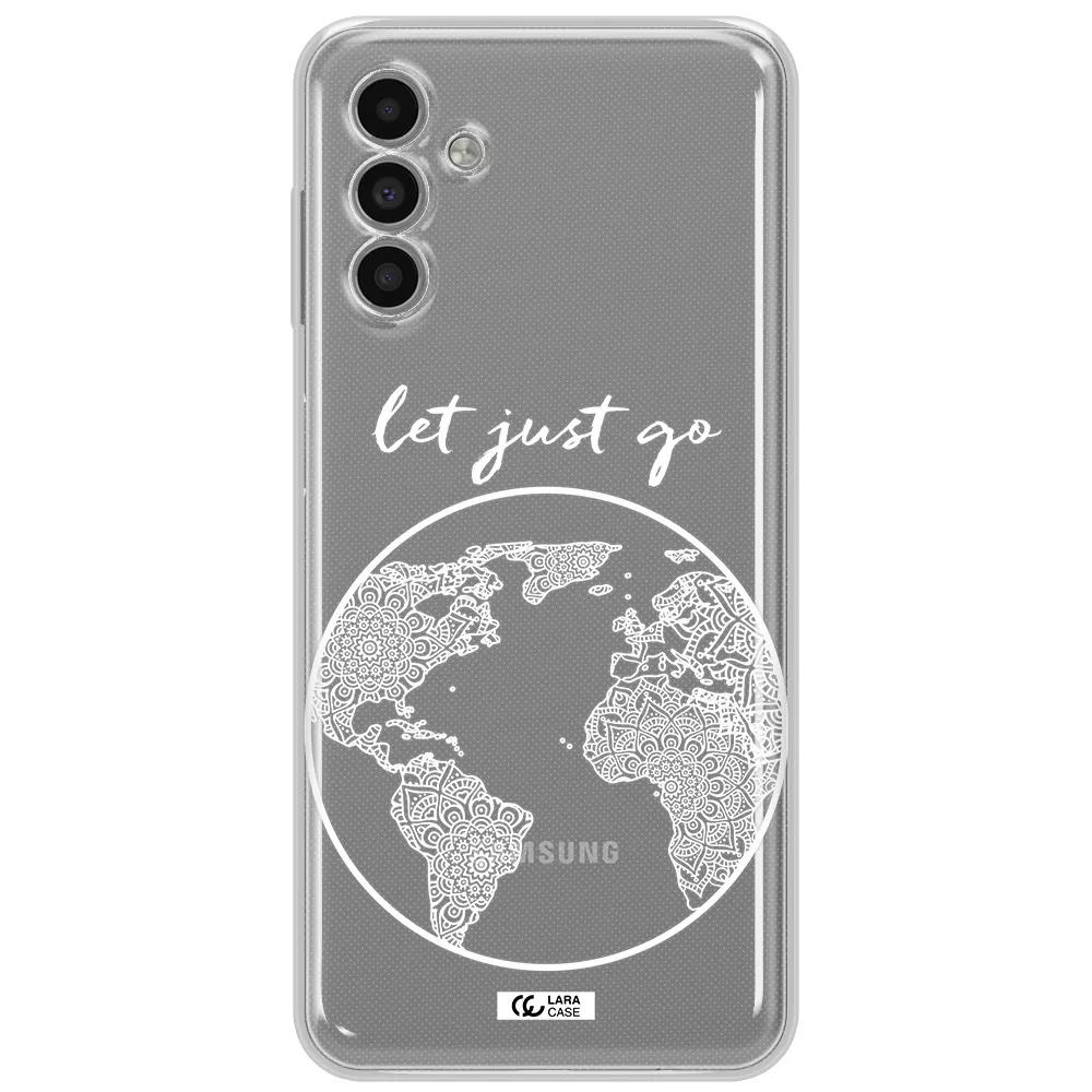 A White Background With A Circle Samsung A13 5G Clear Tpu Case