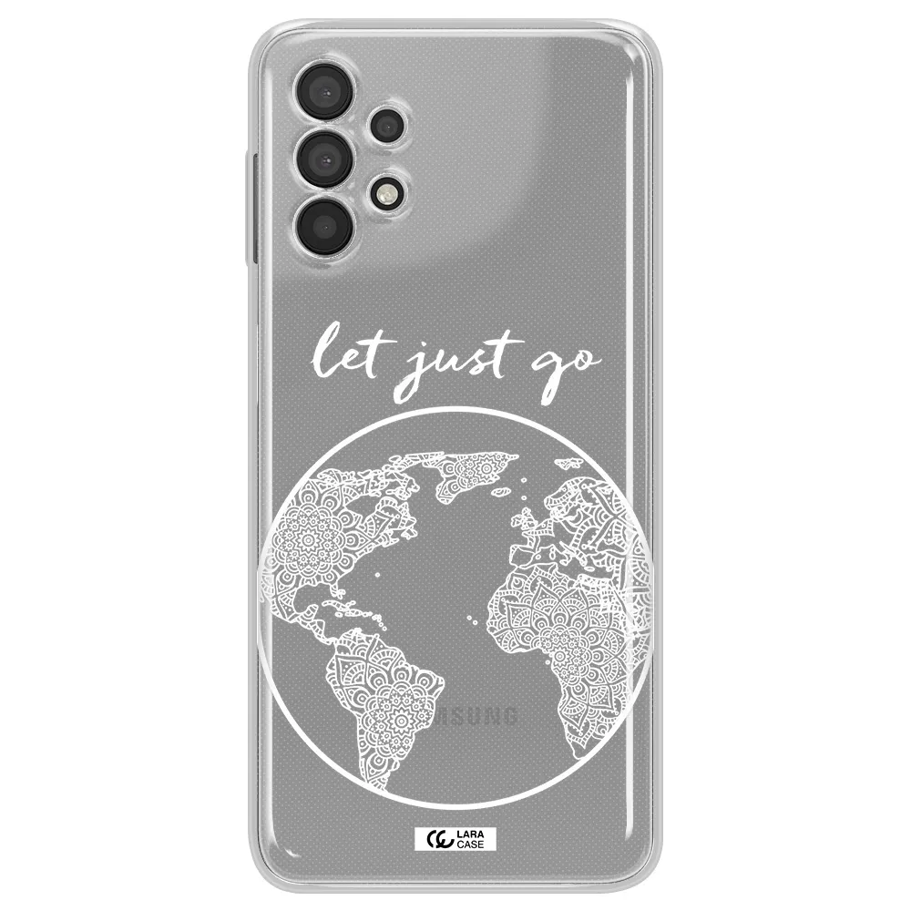 A White Background With A Circle Samsung A32 4G Clear Tpu Case