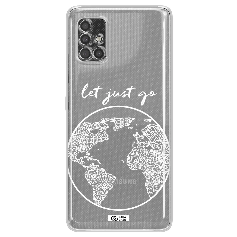 A White Background With A Circle Samsung A40S Clear Tpu Case