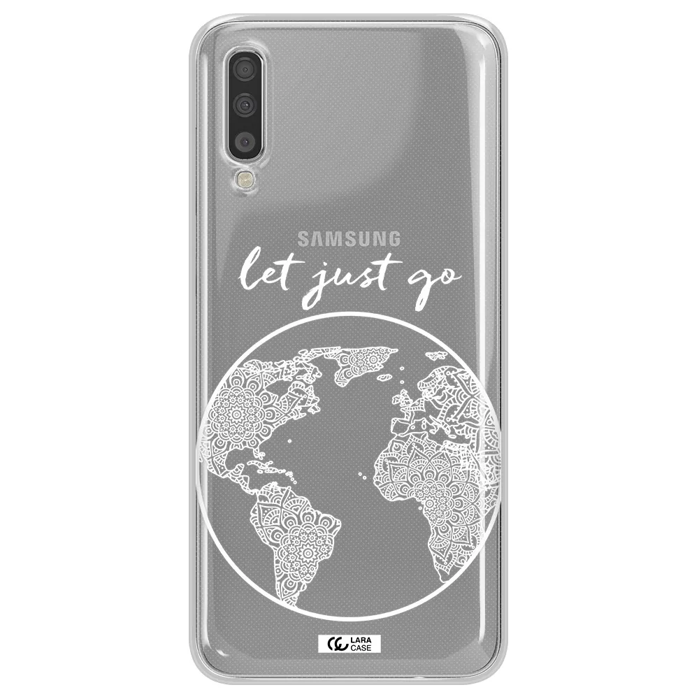A White Background With A Circle Samsung A70S Clear Tpu Case