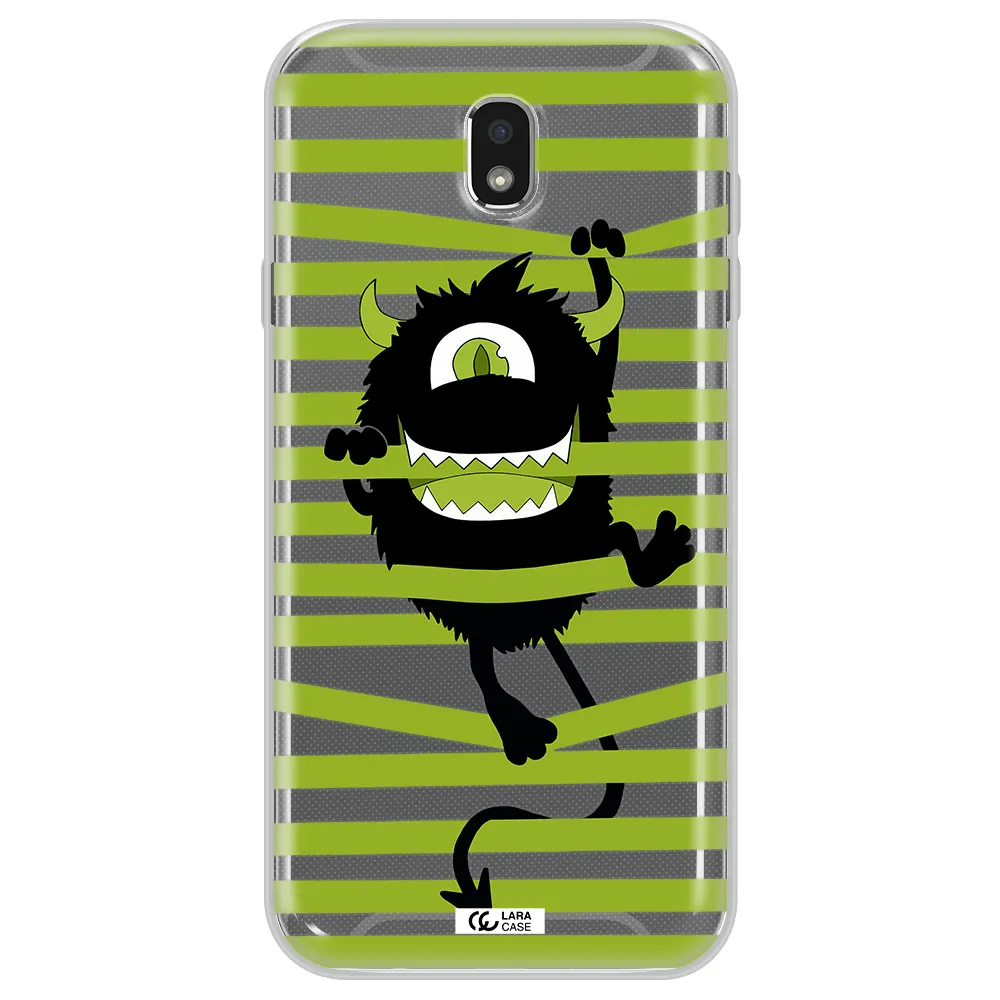 a white background with a circle Samsung J7 Pro Clear TPU Case