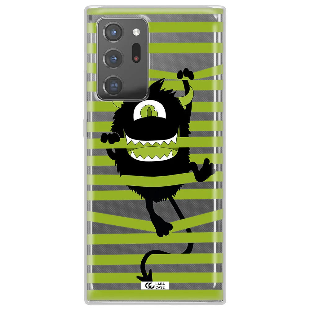 a white background with a circle Samsung Note 20 Ultra Clear TPU Case