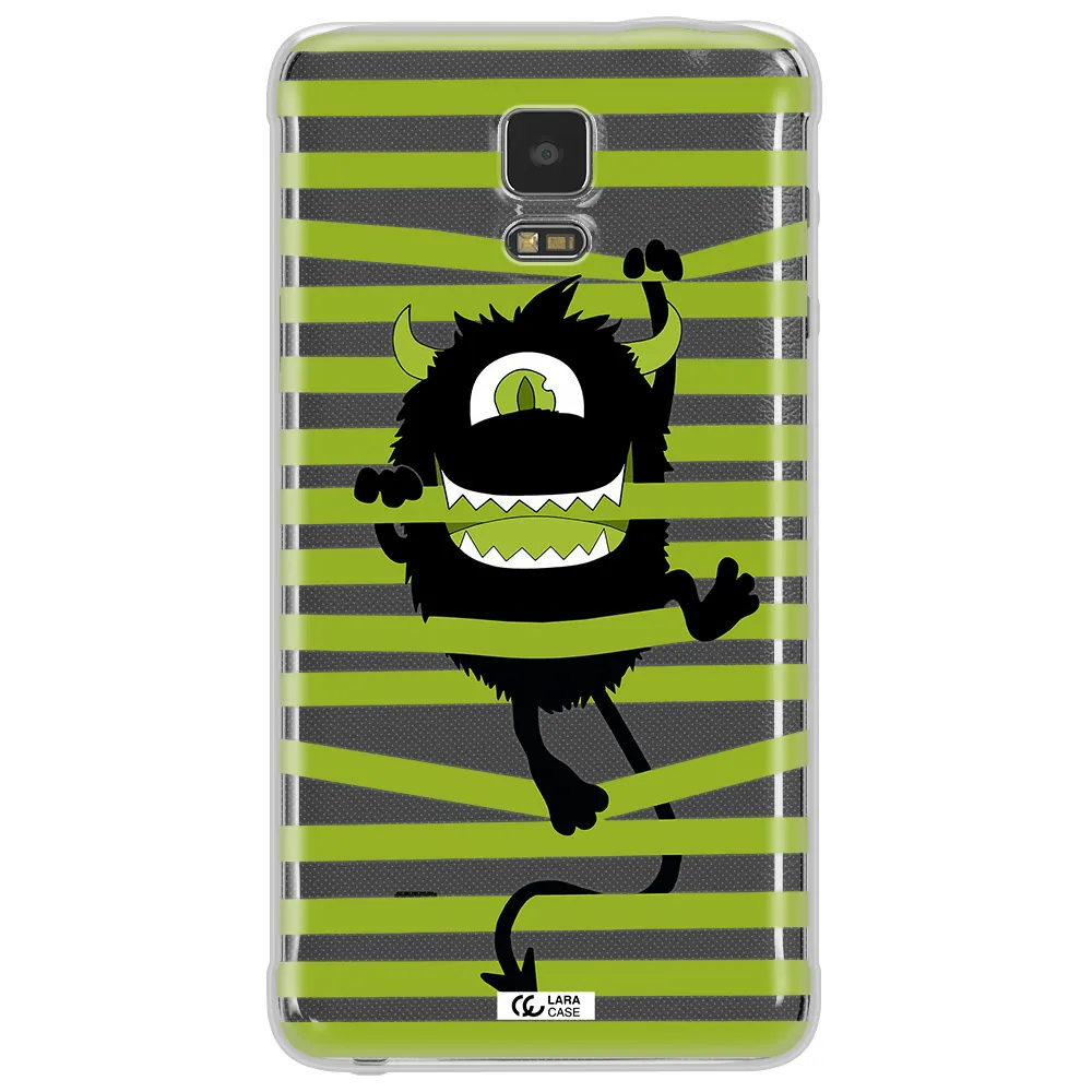 a white background with a circle Samsung Note 4 Clear TPU Case