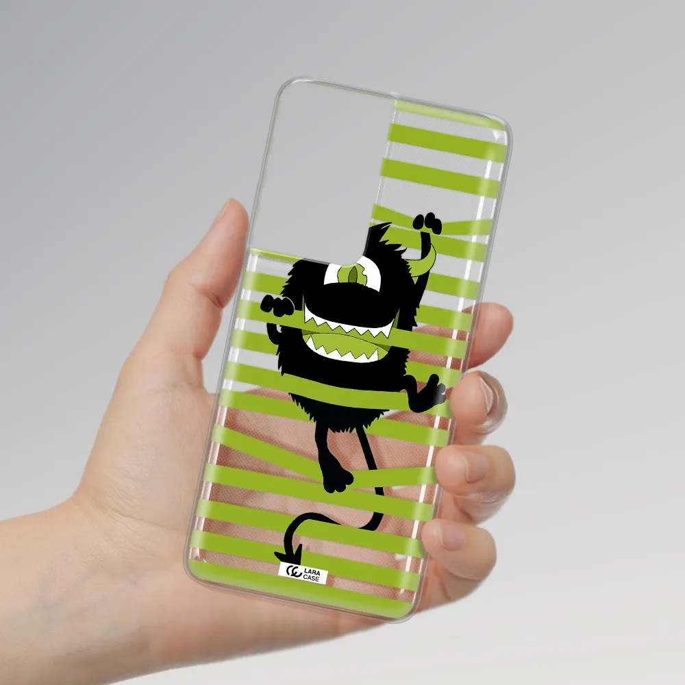 a white background with a circle Samsung S21 Ultra Clear TPU Case