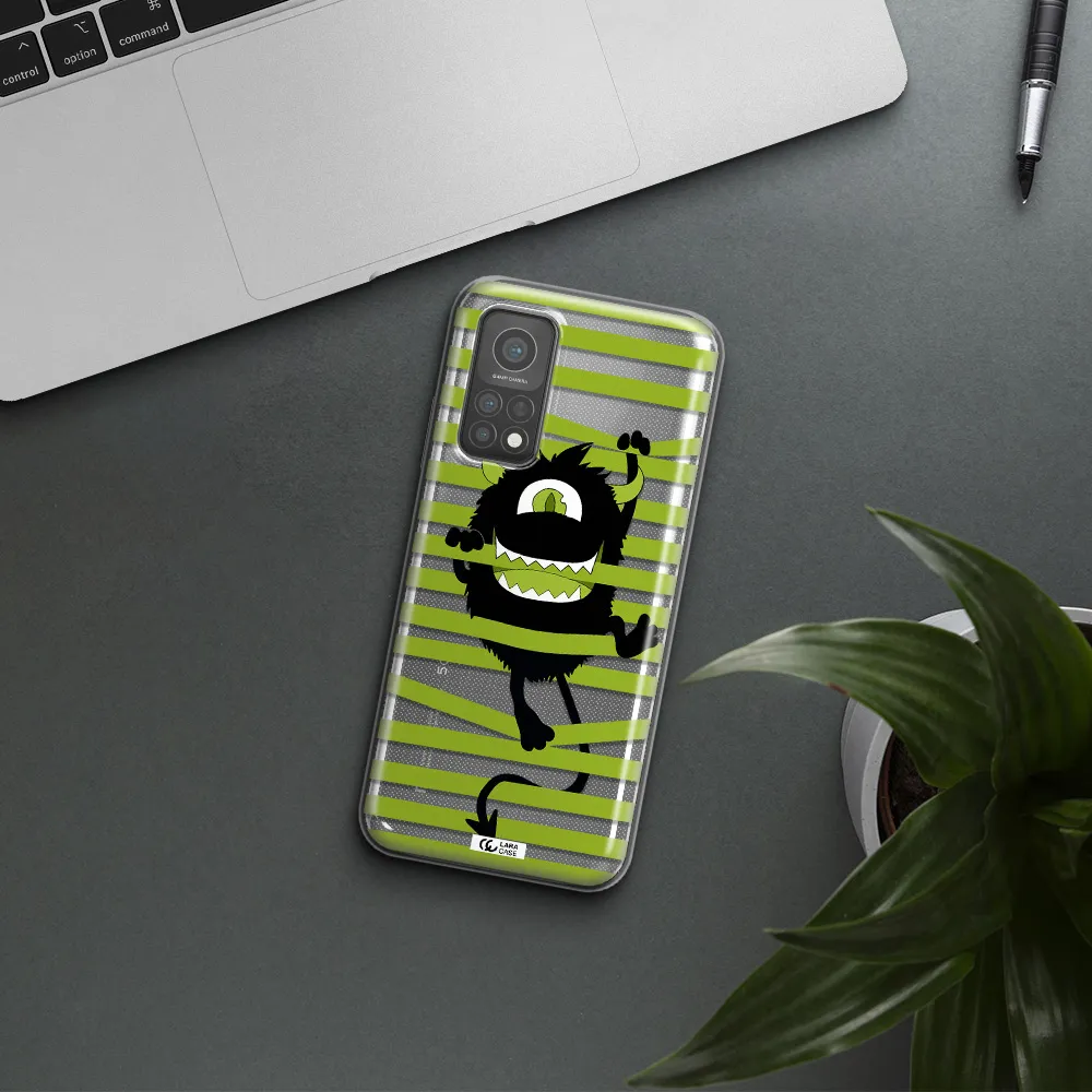 a white background with a circle Xiaomi Mi 10 T Pro Clear TPU Case