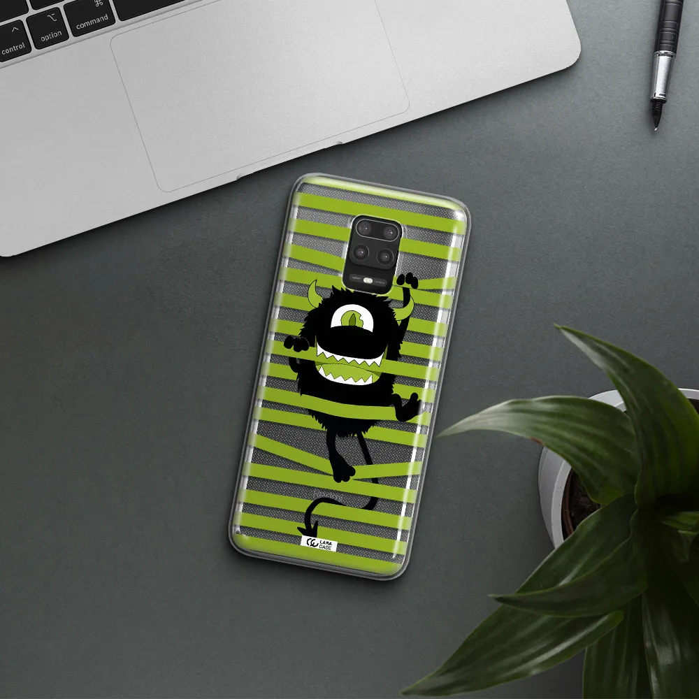 a white background with a circle Xiaomi Note 9S Clear TPU Case