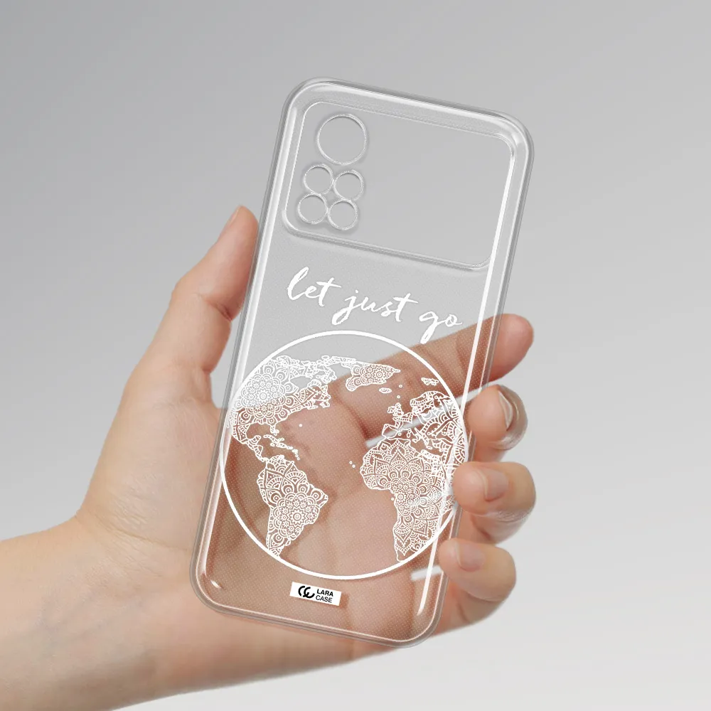 a white background with a circle Xiaomi Poco X4 Pro Clear TPU Case