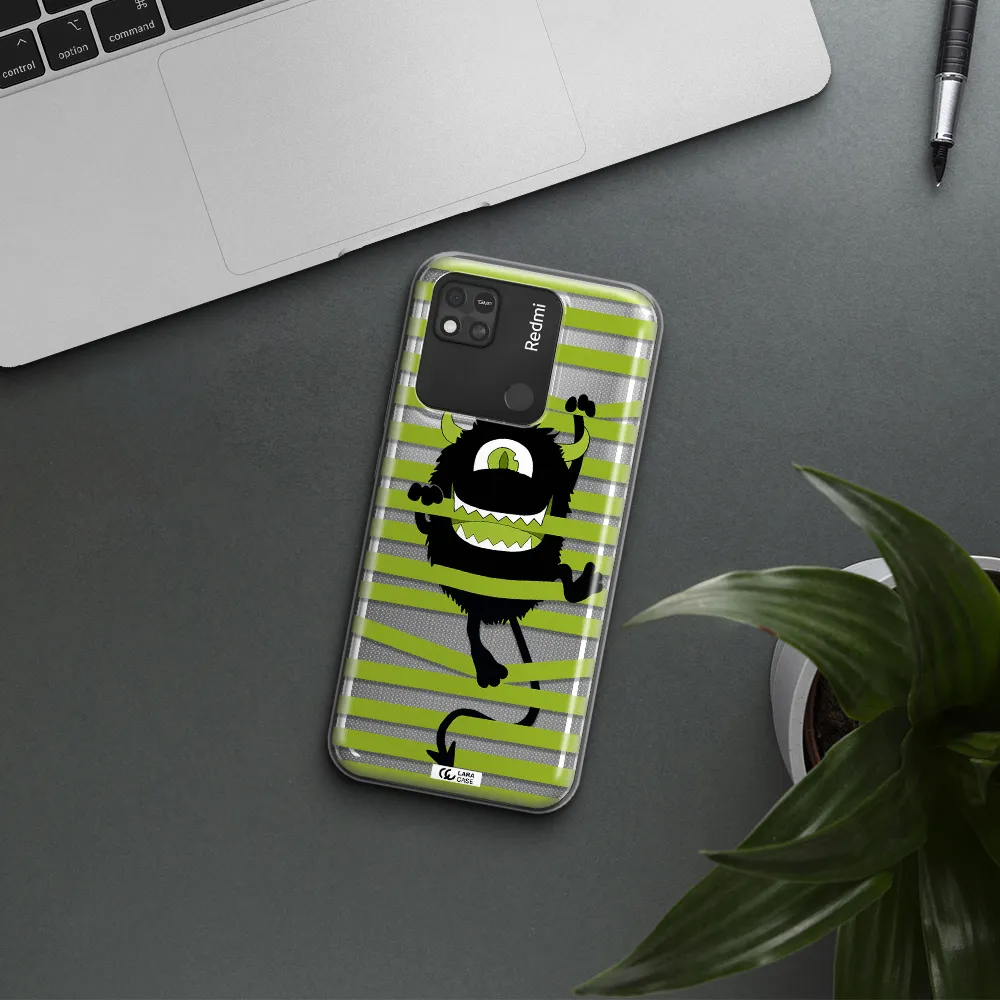 a white background with a circle Xiaomi Redmi 10A Clear TPU Case