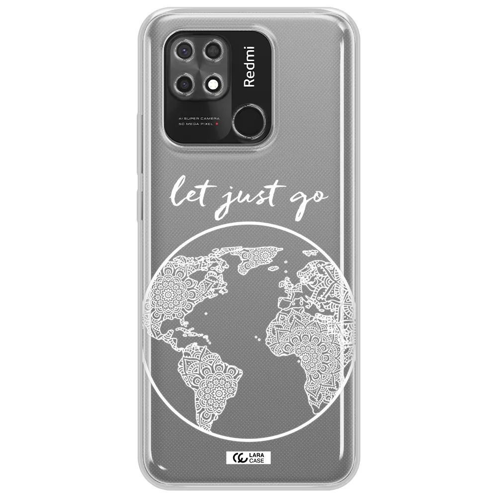 a white background with a circle Xiaomi Redmi 10C Clear TPU Case