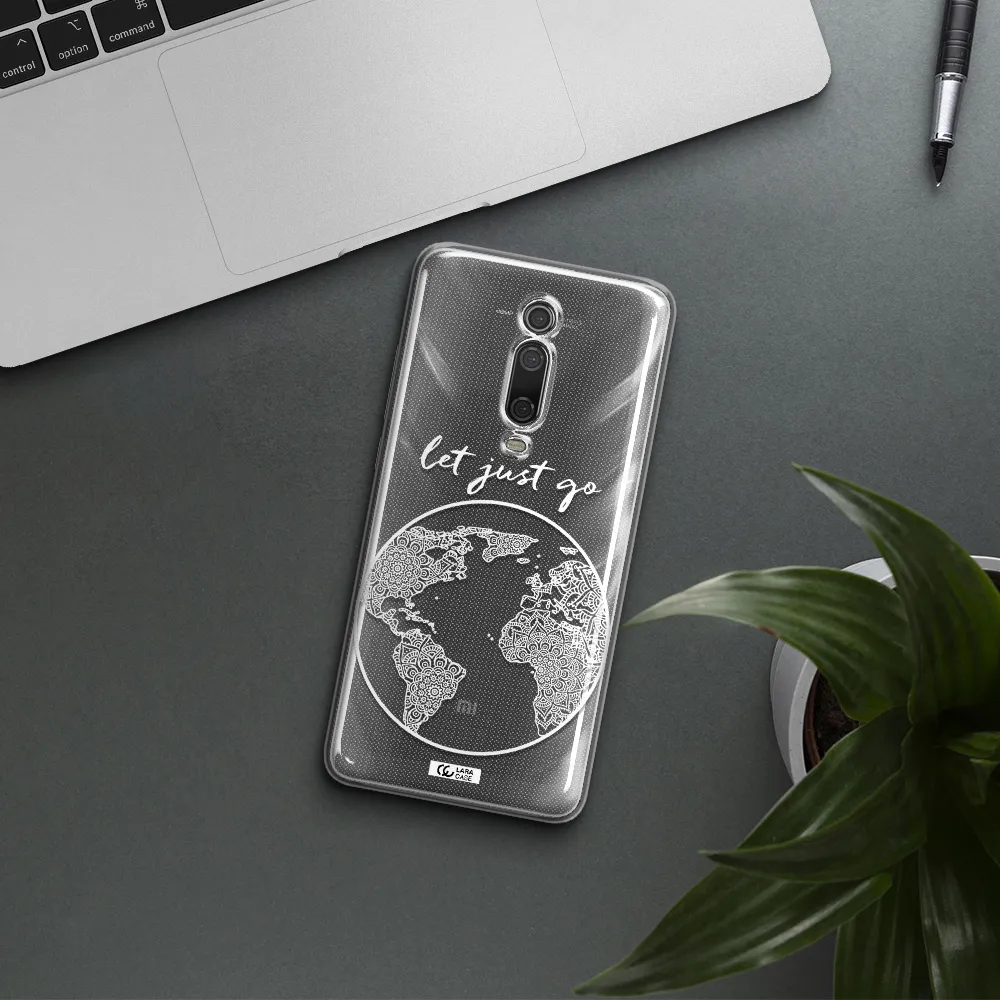 A White Background With A Circle Xiaomi Redmi K20 Clear Tpu Case