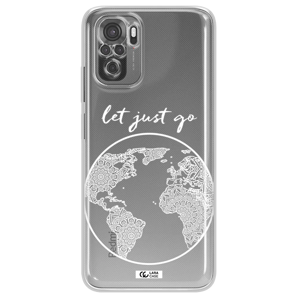 A White Background With A Circle Xiaomi Redmi Note 10S Clear Tpu Case