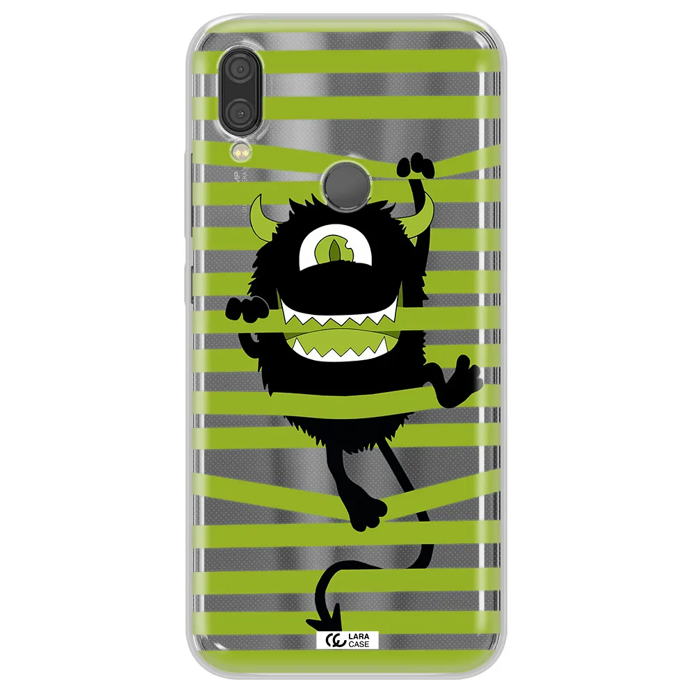 a white background with a circle Xiaomi Redmi Note 7 Clear TPU Case